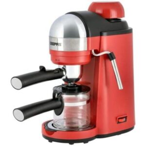 Geepas 0.24 Liter Capacity Espresso Coffee Maker Red Model GCM41513 | 1 Year Full Warranty