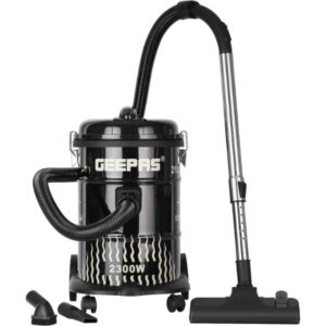 Geepas 21 L Drum Vacuum Cleaner 2300 W Red/ Black Model GVC2592 | 1 Year Full Warranty