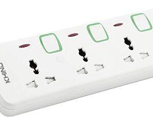 KHIND Extension Socket 4 Outlets Universal White Color Model- ‎‎ES8143M3M | 1 year warranty